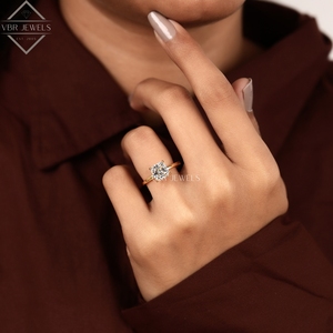 Anillo de Diamante Solitario Corte Asscher en Oro Amarillo, Corte Cuadrado Escalonado, Joyería de Compromiso, Boda, Regalo para Mujer, Proveedor de Lujo - Product Image 5