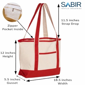 Sac fourre-tout en toile de coton personnalisé 10 oz avec logo imprimé, sac de plage mini en toile réutilisable et écologique - Product Image 2