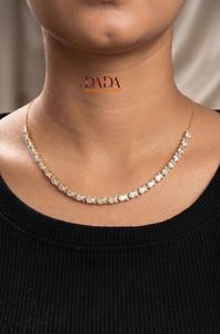 Heritage Pear Cut Lab Grown Diamond Gold Pendant <b>Necklace</b> for Women IGI Certified Ethical <b>Statement</b> Jewelry Rhodium Plated - Product Image 6
