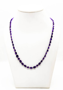 Collar de Amatista Natural en Oro Amarillo Sólido de 18K con Gema Púrpura Intensa Engastada en Bisel, Cadena, Joyería Fina, Piedra de Nacimiento de Febrero - Product Image 2