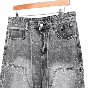 New Arrival OEM Summer <b>Men's</b> Denim Shorts With Unique Heart Design High Street Style High Quality <b>Men</b> Short Jeans - Product Image 5