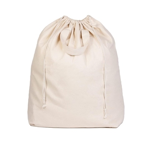 Sac de rangement pour linge en toile, grande capacité, avec cordon de serrage et poignée, pour plusieurs vêtements - Product Image 3