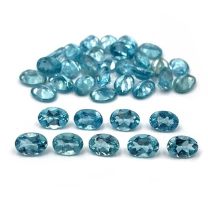 เครื่องประดับที่มีคุณภาพสูงตามสั่งโดยมีใบรับรอง IGI อัญมณีสีฟ้าสดใสทรงไข่หลวมตัดเป็นรูปวงรีขนาด5-16มม. - Product Image 2