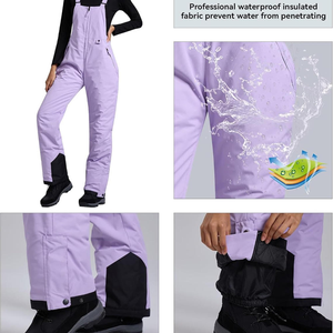 Pantalones de esquí impermeables para hombre, peto de nieve para snowboard, peto de esquí de invierno, peto de nieve para hombre, mono de nieve aislado - Product Image 5