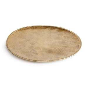 High End Quality Modern Abstract Brass Decorative Tray Round Metal Handicraft With <b>Feet</b> Single Piece Design - Product Image 3