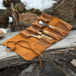 Premium leather <b>tool</b> <b>roll</b> organizer bags wholesale supplier OEM custom handmade portable storage export in wholesale price - Product Image 2