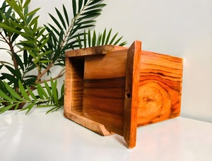 Pure White & Beige Resin Cremation Urn Modern Wood <b>Memorial</b> <b>Keepsake</b> Pure White & Sand Beige Resin Cremation Urn - Product Image 5