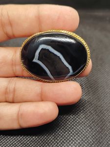Colgantes de Ágata con Banda de Latón Hechos a Mano, Piedra para Joyería, Colgante Ranurado 100% Natural, Gemas Sueltas - Product Image 2