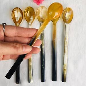 Nouvel arrivage : Ensemble de couverts en corne polie au design thématique, cuillères et fourchettes, la meilleure vaisselle avec finition personnalisée - Product Image 4