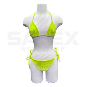 Conjunto de Bikini de Dos Piezas de Lujo Personalizado para Mujer con Logotipo Frontal, Spandex/Poliéster Ecológico de Secado Rápido y Transpirable, Traje de Baño para Playa - Product Image 3