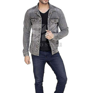 บริการ OEM เสื้อแจ็คเก็ตยีนส์ผู้ชายคุณภาพสูง ออกแบบตามสั่ง แจ็คเก็ตยีนส์ดีไซน์ใหม่สำหรับผู้ชาย - Product Image 6