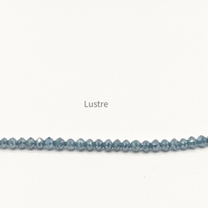 Cuentas facetadas de diamante azul natural de 3 mm, calidad AAA+, hilo de piedras preciosas genuinas para la fabricación de joyas, suministro al por mayor, brillo. - Product Image 4