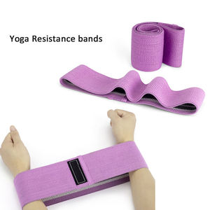 Bandas de resistencia para ejercicios con logo personalizado, antideslizantes, para fitness, yoga, conjunto de bandas de resistencia para cadera y glúteos, MOQ bajo, tela de poliéster. - Product Image 1