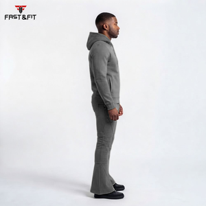 Ensemble de survêtement pour homme de haute qualité avec sweat à capuche et pantalon évasé, survêtement de qualité supérieure, survêtement surdimensionné - Product Image 3