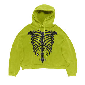 Sweat à capuche vintage pour homme en molleton 100% coton respirant, coupe oversize, effet délavé, imprimé numérique en relief - Product Image 1