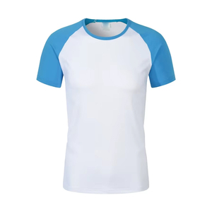 T-shirt de sport en coton pour le jogging, T-shirt décontracté en polyester, T-shirts en coton de couleur unie - Product Image 2