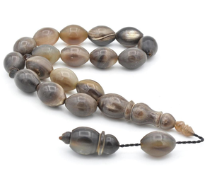 Tasbih de prière en corne de buffle véritable, sur mesure, de qualité supérieure, poli, pour musulmans, avec taille personnalisable à bas prix - Product Image 1