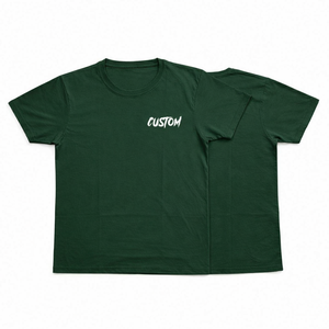 T-shirt homme streetwear tendance, couleur unie vert foncé, respirant, séchage rapide, coton, manches courtes, été, mode. - Product Image 1