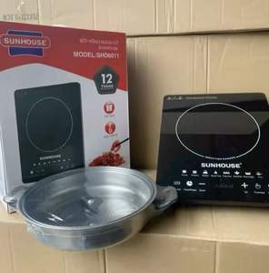 เตาแม่เหล็กไฟฟ้าแบบพกพา 2200W กันน้ำ หน้าจอสัมผัส คุณภาพสูง พร้อมหม้อและฝา ขายส่ง - Product Image 5