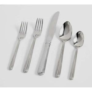 Stainless Steel Designer Flat Silver Matt Look Handle New Hot <b>Sale</b> Stainless Steel Spoon Knife Fork Cutlery Set - Product Image 2
