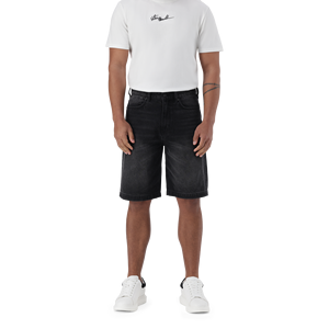 Custom Black Denim Shorts Manufacturer OEM ODM Men Streetwear Washed Distressed Jean Shorts Bulk Wholesale - Product Image 3