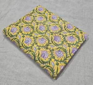 Soft Breathable <b>Block</b> Printed Cotton Fabric Eco Friendly Reusable Floral Custom <b>Print</b> <b>Block</b> <b>print</b> Fabric Bulk Order Supplier - Product Image 3