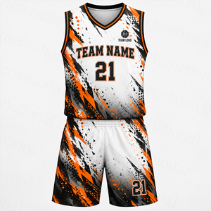Ensemble d'uniformes de basketball à faible MOQ, personnalisable avec logo, en tissu respirant, maillot sans manches pour équipes de basketball pour enfants - Product Image 1