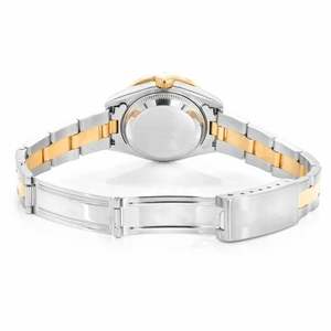 Montre de luxe en moissanite avec cadran rose, bicolore or et argent, automatique mécanique en acier inoxydable, style hip-hop - Product Image 3