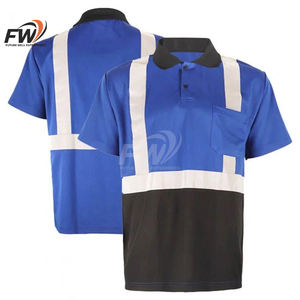 Camisas de Trabajo de Alta Visibilidad para Hombre, Camisa Polo de Poliéster con Franjas Reflectantes, Características Fluorescentes y Térmicas - Product Image 4