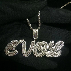 Collier pendentif personnalisé de luxe Hip Hop glacé, plaqué or 14K, rhodié, avec diamant Moissanite de laboratoire certifié IGI taille brillant - Product Image 5