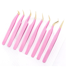 Ensemble de pinces à cils colorées et pinces individuelles - Acier inoxydable, longueur 10 mm, pointe lisse, prise parfaite et durable - Product Image 5