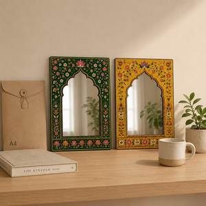 Cadre de miroir en os incrusté de qualité supérieure, miroir rectangulaire décoratif artisanal pour hôtel, villa et résidence - Product Image 1
