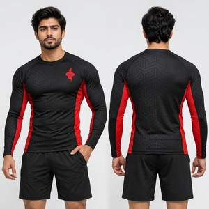Camiseta Deportiva de Compresión para Hombre, Manga Larga, para Entrenamiento, Fitness, Running, Ciclismo, Surf, Gimnasio, Actividades Deportivas - Product Image 6