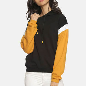 Sudadera con capucha para mujer de alta calidad con cremallera, sin cordón, oversize, 50% poliéster 50% algodón, con cremallera completa - Product Image 1