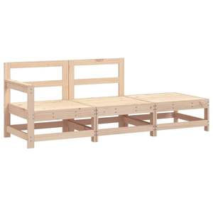 Conjunto de Muebles de Jardín Medianos de Madera de Pino Natural (sin tratar) - Product Image 2