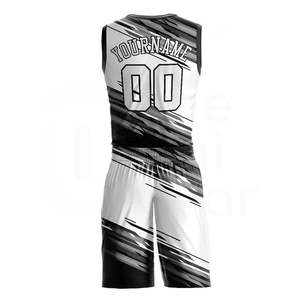 Conjunto de Uniforme de Baloncesto Sublimado Personalizado, Talla Grande, Sin Mangas, Absorbente de Humedad, con Estampado Geométrico en la Parte Delantera, para Adultos Unisex - Product Image 2