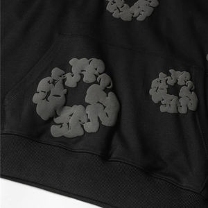 Sweat à capuche imprimé en relief, élégant, confortable, coupe ample, idéal pour le streetwear, les superpositions et les voyages - Product Image 6