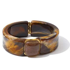 Bracelet artisanal en résine acétate de cellulose de haute qualité, personnalisé en gros, pour usage quotidien, bijoux et artisanat en résine - Product Image 6