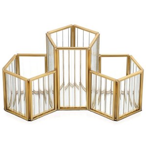 Modern Geometric Glass Terrarium <b>Vase</b> Tabletop Decor <b>Unique</b> House Shape Plant Container - Product Image 2