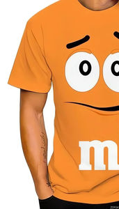 Camiseta de verano con estampado 3D de Chocolate Bean para niños, divertida, informal y a la moda - Product Image 6