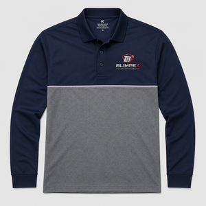 Polo homme de haute qualité, personnalisé, à manches longues, en mélange de polyester, avec poche poitrine - Product Image 4