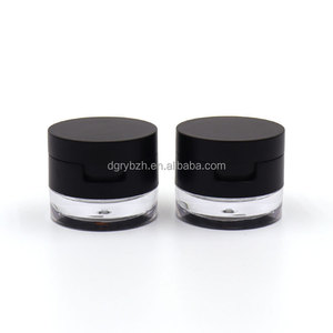 Rayee esistente stampo personalizzato 3g 5g doppio strato barattolo di polvere sciolta rotondo nero chiaro in polvere scatola compatta - Product Image 1