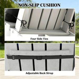 Set di cuscini per sedie da esterno neri in 2 pezzi, solo cuscini per sedie da terrazza - Product Image 4