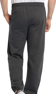 Pantalon de jogging en molleton gris foncé pour homme, taille élastique, décontracté, poches latérales, tricoté mi-lourd, idéal pour l'automne - Product Image 3