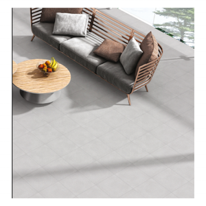 Azulejos de Porcelana Italianos con Superficie Rugosa Rústica, 300x300 600x600, Gris Oscuro, Antideslizantes, para Sala de Estar, Oficina, Restaurante, Metro - Product Image 2