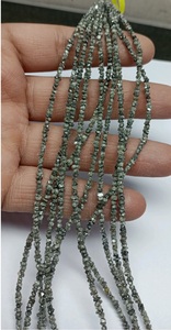Perles de diamant brut couleur argent naturel, non taillées, taille 3mm à 4mm, pépites de cristal brutes, pierres précieuses en vrac pour la fabrication de bijoux - Product Image 3
