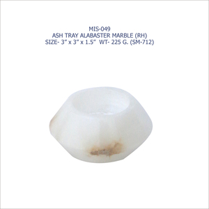 Cenicero de Mármol Blanco Alabastro Hecho a Mano en India, Porta Cigarros y Cigarrillos de Piedra de Lujo, Suministro al por Mayor para Hogar, Bar y Hotel MAE - Product Image 3