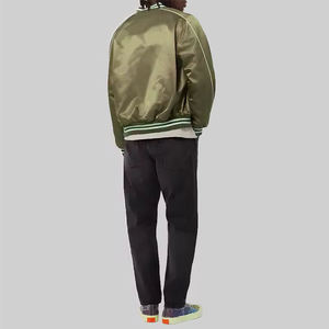 Mens Unisex Baseball Satin Varsity Letterman <b>Jacket</b> Wholesale for Men Oversize University Windbreak - Product Image 1