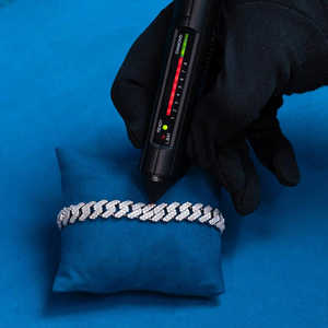 Bracelet gourmette cubaine haut de gamme pour hommes, style hip-hop, plaqué argent et diamants, 6MM 8MM 10MM - Product Image 3