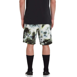 Shorts décontractés amples pour hommes grandes tailles, en toile polyester/coton, taille mi-haute avec cordon de serrage, longueur genou - Product Image 2